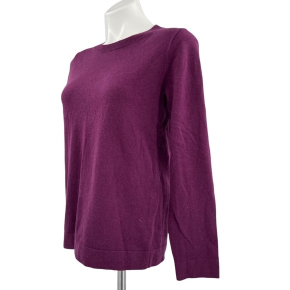 J. CREW Wool Blend Crewneck Pull Over Purple Sweater Size S NEW - Picture 4 of 7